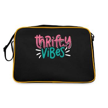 Thrift Shopping Thrifty Vibes Second Hand Thrifter - Retro Bag - black/gold - Back