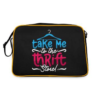 Thrift Shopping Take Me To The Thrift Second Hand - Retro Bag - black/gold - Back