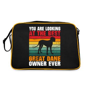 Great Dane Gifts - Retro Tasche - Schwarz/Gold - Hinten