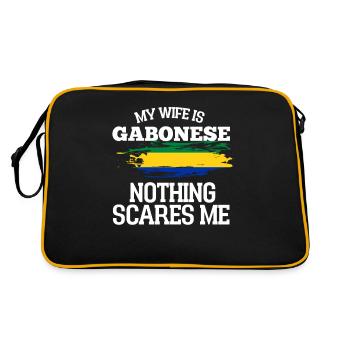 Gabon Ehefrau - Retro Tasche - Schwarz/Gold - Hinten