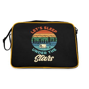 Holiday Caravan Motorhome Camping Camper - Retro Bag - black/gold - Back