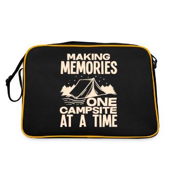Zelten Hobby Campen Camping Camper - Sac Retro - noir/or - Dos