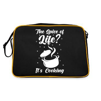 Chef Culinaire Le chef dit le piment de la vie? - Sac Retro - noir/or - Dos