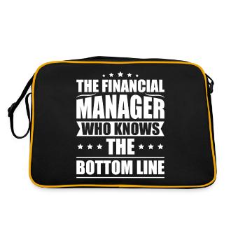 Gift for Finance Manager - Retro Bag - black/gold - Back