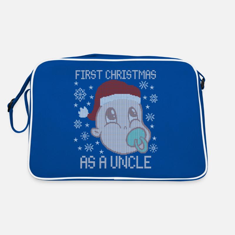 Erstes Weihnachten als Onkel - Weihnachtsmann Retro Tasche