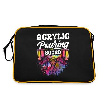 Artiste cool Art Acrylique Peintre Casting Couleur - Sac Retro - noir/or - Dos