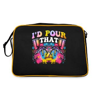 Artiste cool Art Acrylique Peintre Casting Couleur - Sac Retro - noir/or - Dos