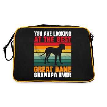 Great Dane Gifts - Retro Tasche - Schwarz/Gold - Hinten