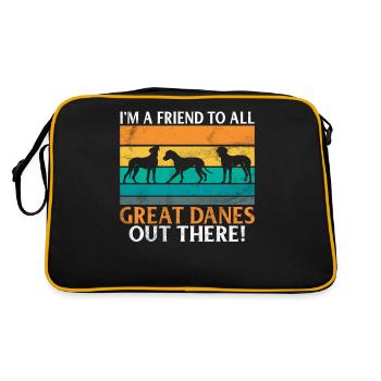 Great Dane Gifts - Retro Tasche - Schwarz/Gold - Hinten