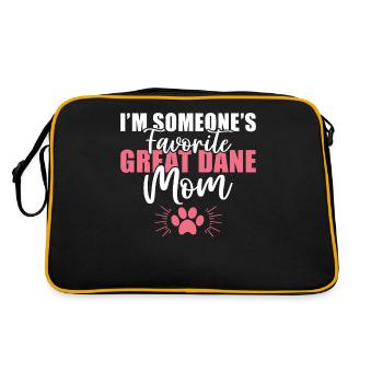 Great Dane Gifts - Retro Tasche - Schwarz/Gold - Hinten