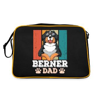 Berner Dad - Retro Tasche - Schwarz/Gold - Hinten