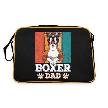 Boxer Dad - Retro Tasche - Schwarz/Gold - Hinten
