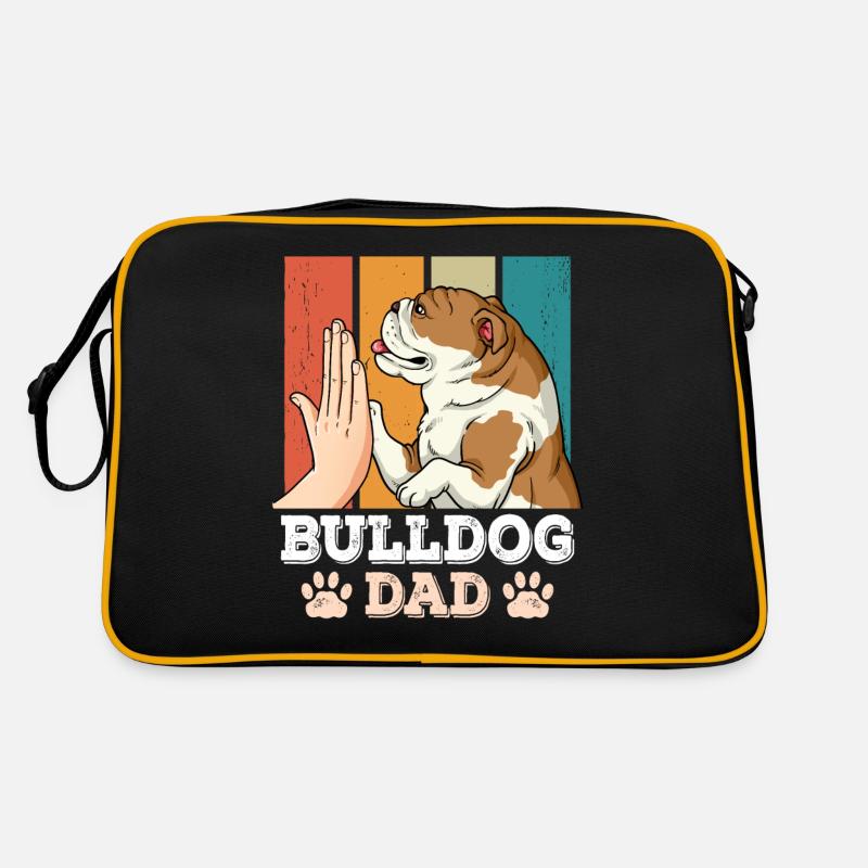 Bulldog Dad Retro Tasche