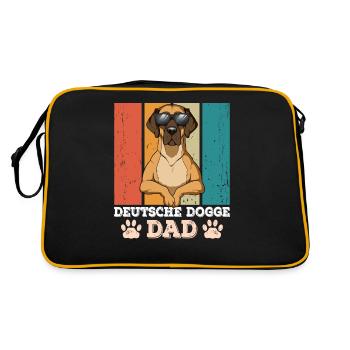 Papa dogue allemand - Sac Retro - noir/or - Dos