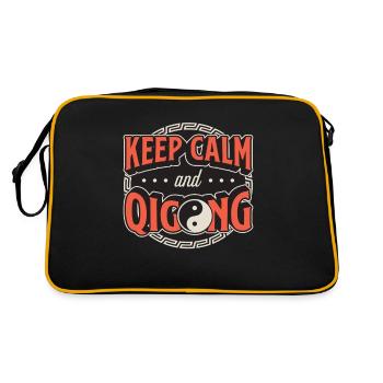 Qigong Keep Calm & Qigong Méditation Yin Yang - Sac Retro - noir/or - Dos