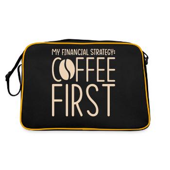 Gift for Finance Managers - Retro Bag - black/gold - Back