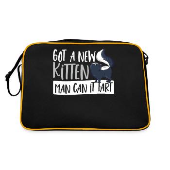 J’ai reçu un nouveau chaton, l’homme peut le faire - Sac Retro - noir/or - Dos