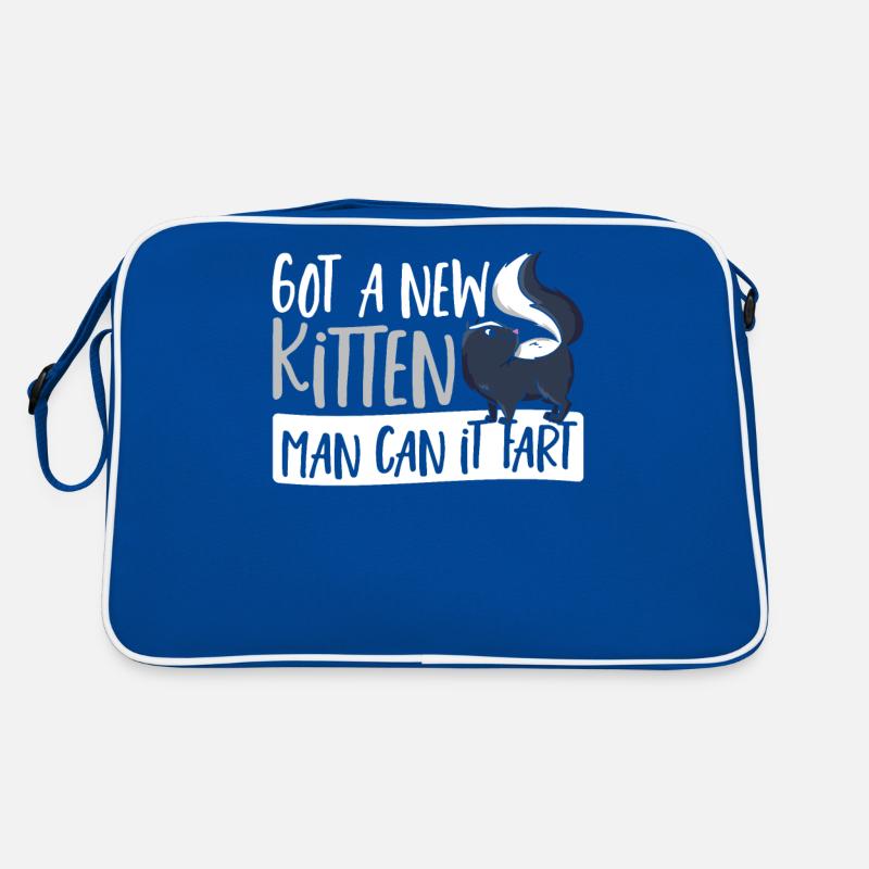 Got A New Kitten Man Can It Fart Skunk Lover Retro Bag