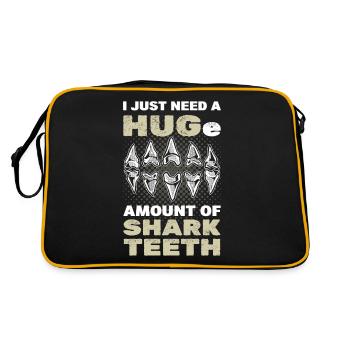 Ich brauche einfach eine riesige Menge an - Retro Tasche - Schwarz/Gold - Hinten