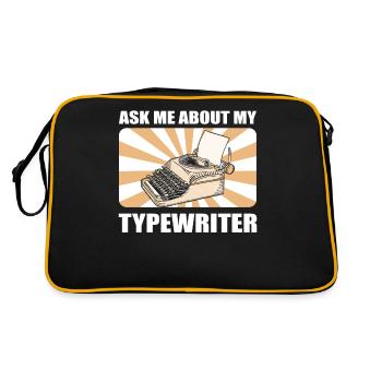 Typewriting Author Ask Me About My Typewriter - Retro Bag - black/gold - Back