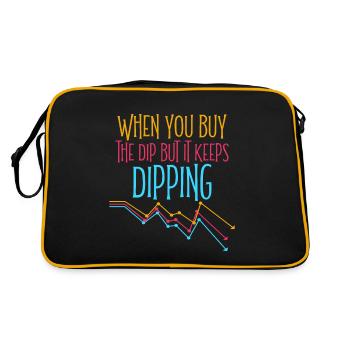 When You Buy The Dip But It Keeps Dipping 4 - Retro Bag - black/gold - Back