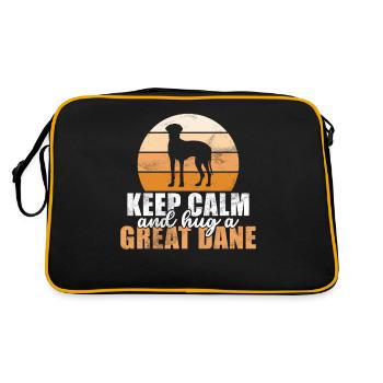 Great Dane Gifts - Retro Tasche - Schwarz/Gold - Hinten