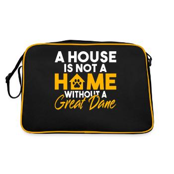 Great Dane Gifts - Retro Tasche - Schwarz/Gold - Hinten