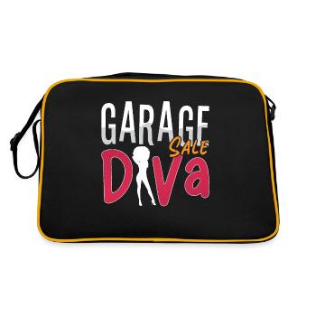 Garage Sale Diva Bargain Hunter Loves Flea Market - Retro Bag - black/gold - Back
