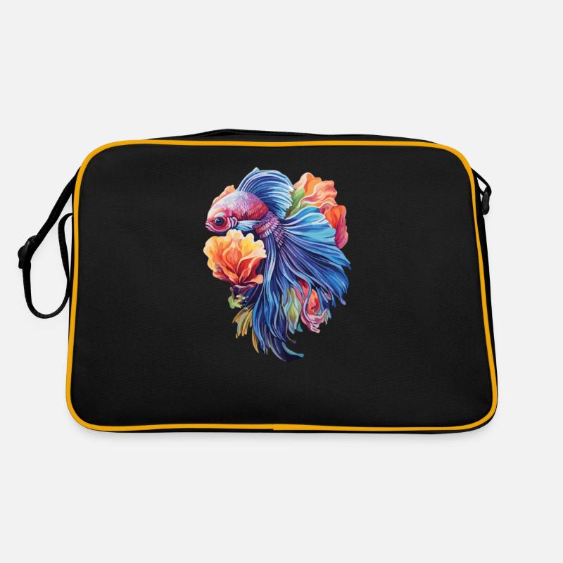 Bettafish Fish Aquarium Retro Tasche