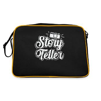 Storyteller Fotograf Kamera - Retro Tasche - Schwarz/Gold - Hinten