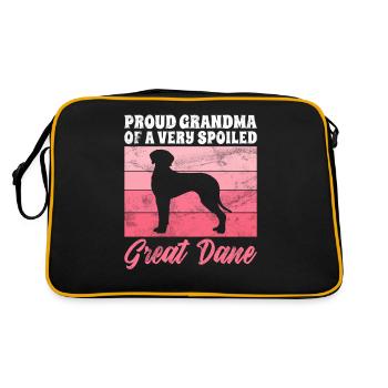 Great Dane Gifts - Retro Tasche - Schwarz/Gold - Hinten