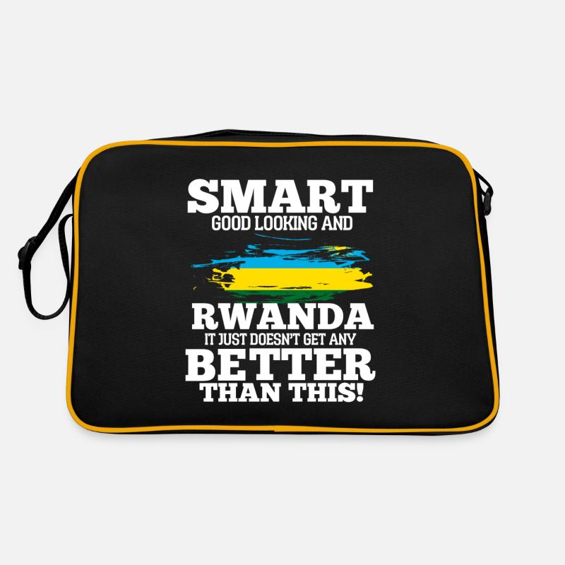 Rwanda - Retro Tasche - Schwarz/Gold