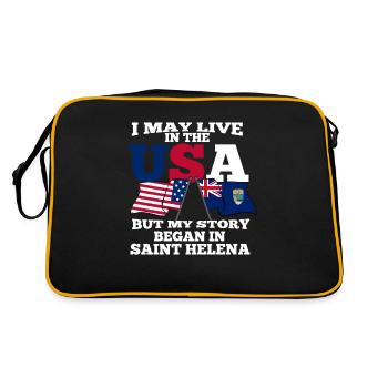 Saint Helena - Retro Tasche - Schwarz/Gold - Hinten