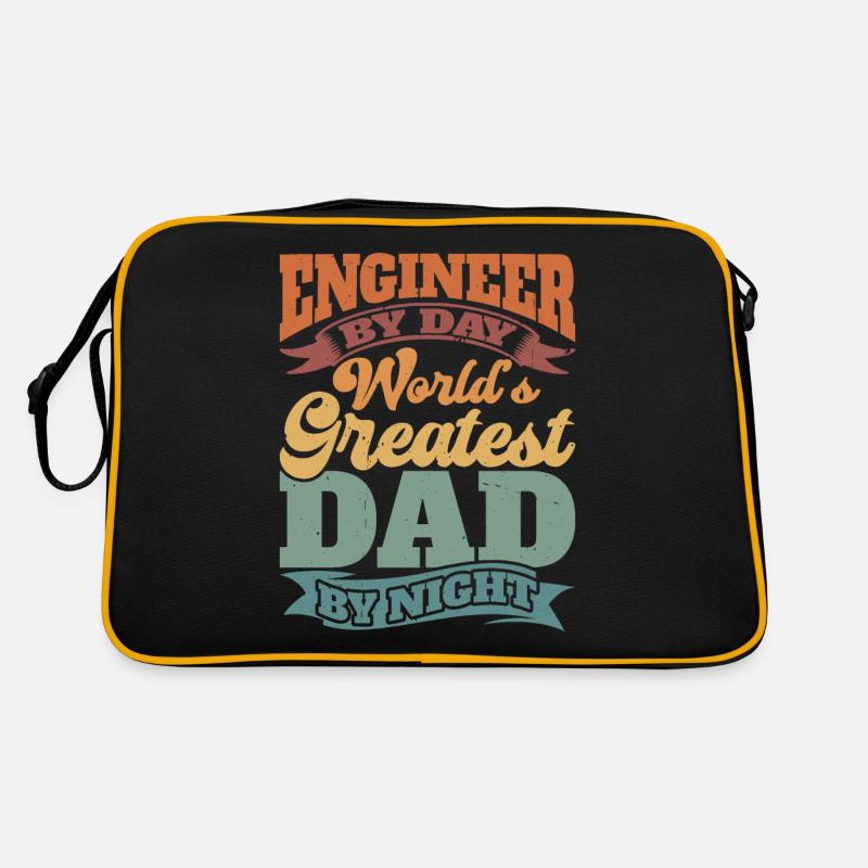 Engineer By Day, World's Greatest Dad By Night Retro Tasche