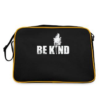 Be Kind Nature Forest Trees Natural Leaves - Retro Bag - black/gold - Back
