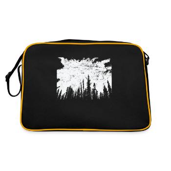 Forest at night nature leaves environment - Retro Bag - black/gold - Back