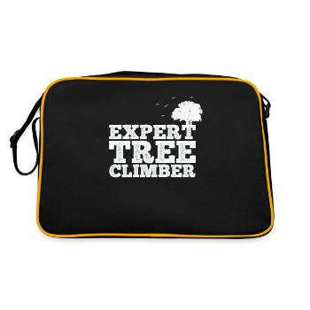 Expert Tree Climber Nature Forests Leaves - Retro Bag - black/gold - Back