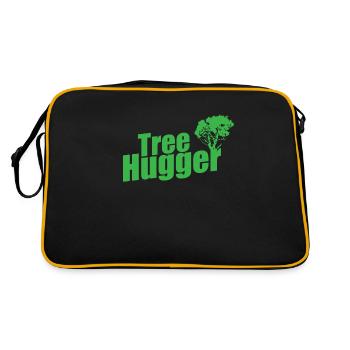 Tree Hugger Nature Forests Leaves - Retro Bag - black/gold - Back