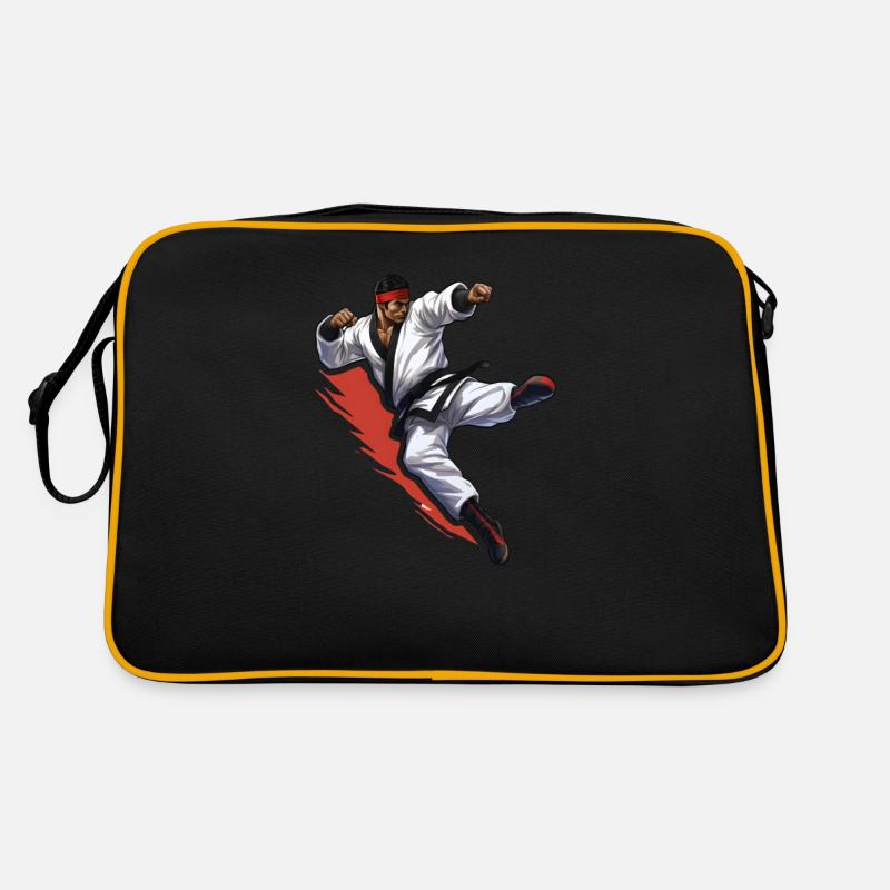 Karate Kämpfer Retro Tasche
