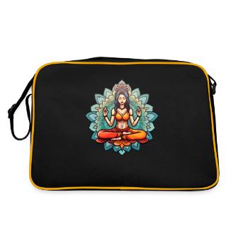 Yoga Méditation Femme - Sac Retro - noir/or - Dos