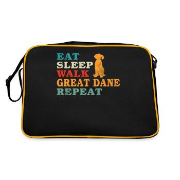 Great Dane Gifts - Retro Tasche - Schwarz/Gold - Hinten