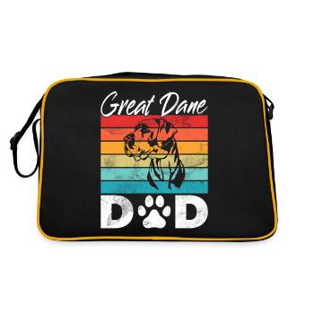 Great Dane Gifts - Retro Tasche - Schwarz/Gold - Hinten