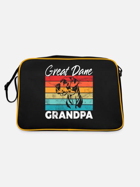 Great Dane Gifts - Retro Tasche - Schwarz/Gold