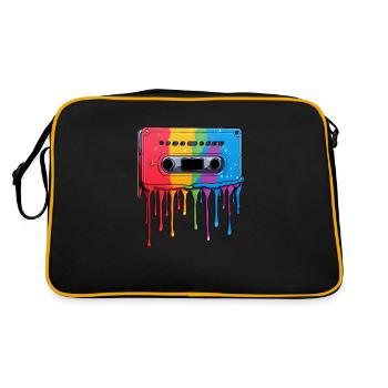 Gouttes de cassette - Sac Retro - noir/or - Dos