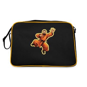 Combattant de Kung Fu - Sac Retro - noir/or - Dos
