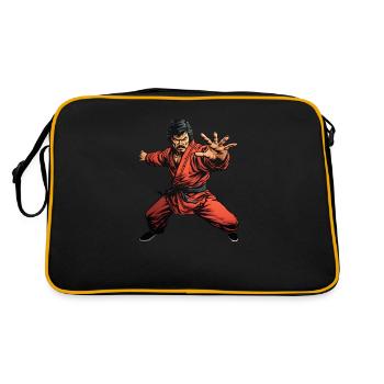 Combattant de Kung Fu - Sac Retro - noir/or - Dos