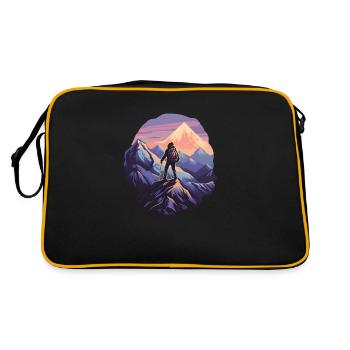 Bergsteigen - Retro Tasche - Schwarz/Gold - Hinten