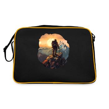 Bergsteigen - Retro Tasche - Schwarz/Gold - Hinten