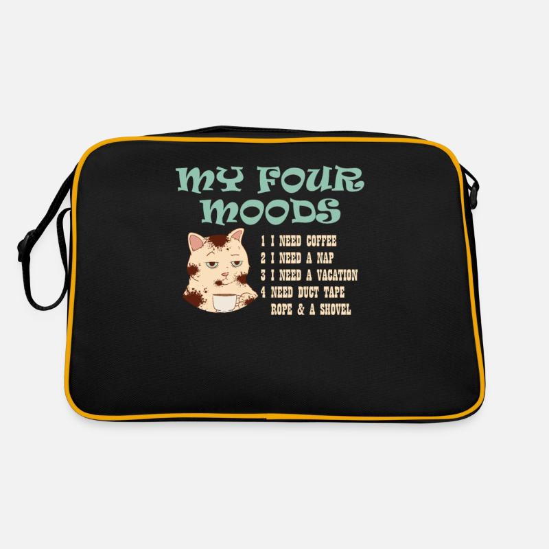 Katze Kaffee Retro Tasche