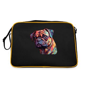 Pug Polygon - Retro Bag - black/gold - Back